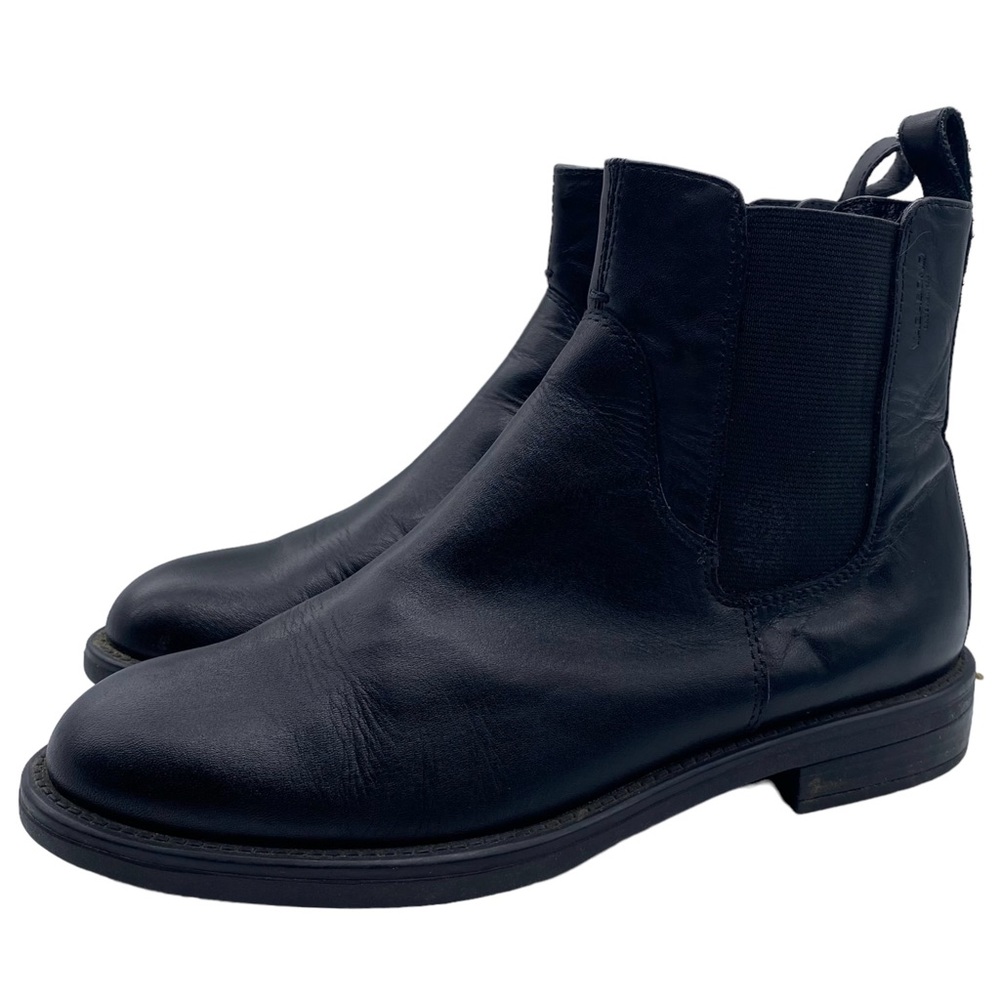Vagabond Shoes Black Leather Chelsea Boots Ankle Classic Casual Womens Size 36